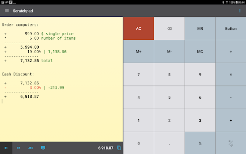 CalcTape Calculator with Tape Screenshot
