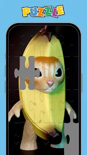 Banana Cat Puzzle Jigsaw
