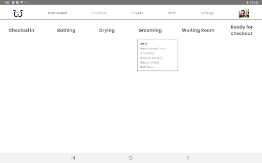 Android application Owney In-Store Groomer App screenshort