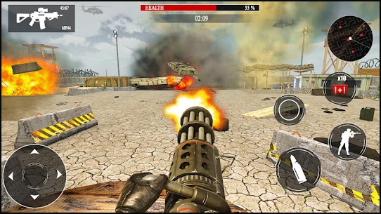 ألعاب مدفع رشاش: العاب 3d حرب- العاب قتال حقيقية 4