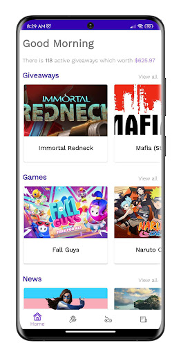 Android application Giveaway Tracker screenshort