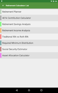 Financial Calculators Screenshot