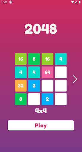 Android application 2048 Puzzle screenshort