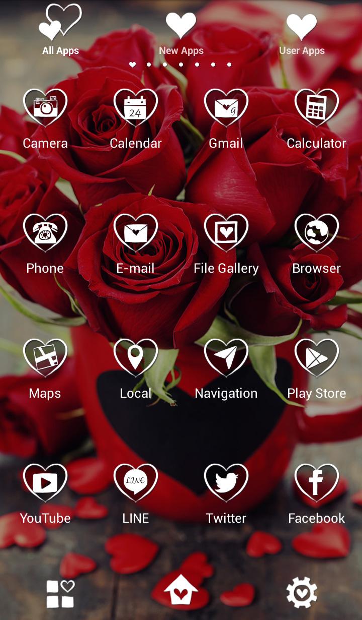 Android application Cute wallpaper-Roses & Hearts screenshort