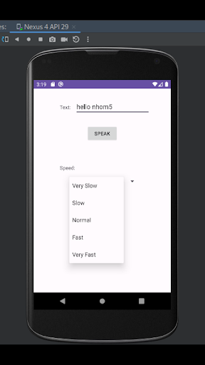 Android application Nhom5_KTTX2_TextToSpeech screenshort