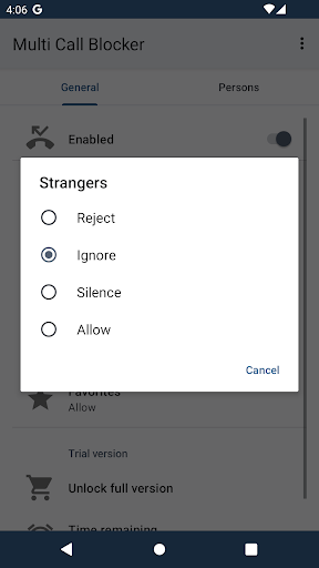 Multi Call Blocker Screen 3