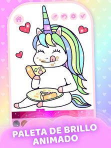 Screenshot 1 Sparkling Rainbow Unicorns Col android