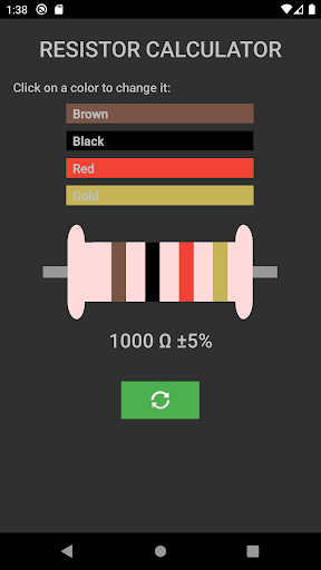 Resistor Calculator Screen 3