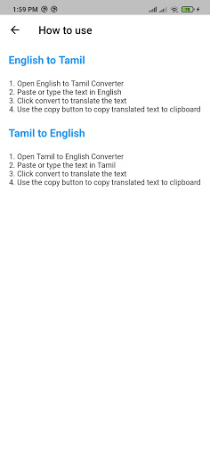 Tamil-English Translation