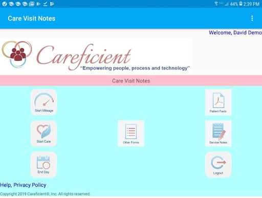 Careficient Visit & SVC Notes Screen 2