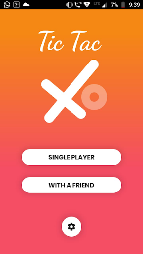 Android application Tic-Tac-Toe screenshort
