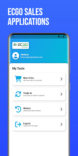 Android application ECGO - Sales screenshort