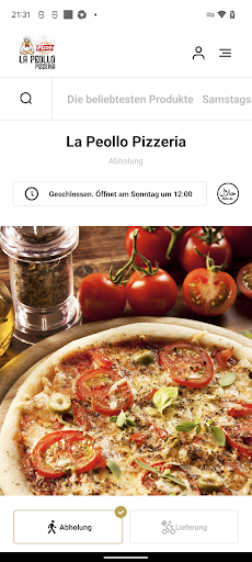 Android application La Peollo Pizzeria screenshort