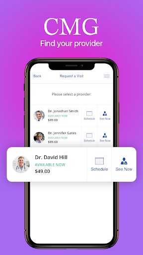 Android application CMG Telemedicine screenshort