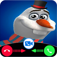Snowman video call and chat simulation game