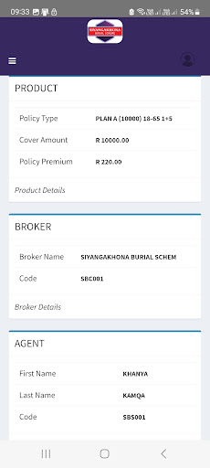 Siyangakhona Member Portal Screen 3