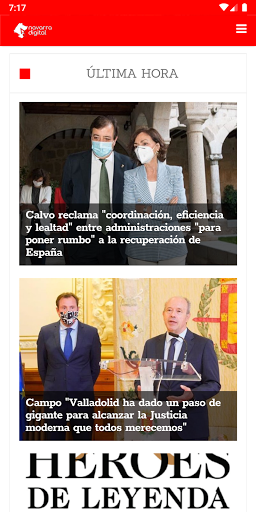 Android application Navarra Digital screenshort
