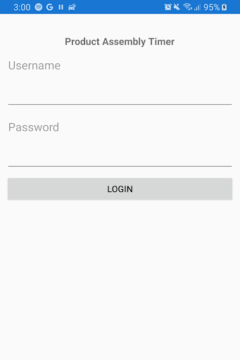 Android application Product Assembly Timer screenshort
