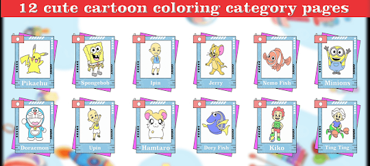 Coloring Cute Cartoon Pictures