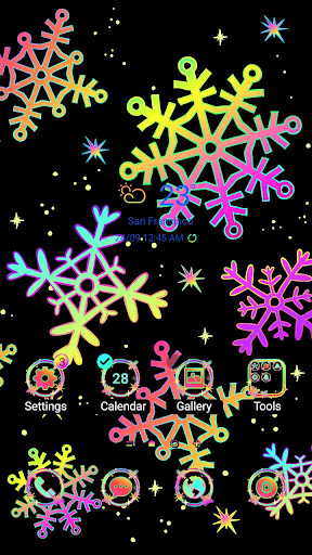 Android application Colorful Snowflake - Wallpaper screenshort