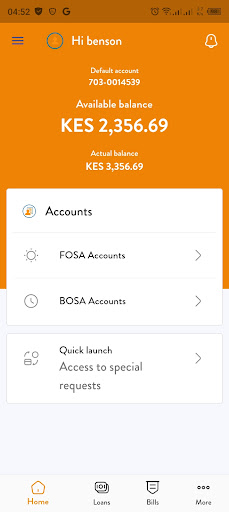 Android application Solution SACCO screenshort