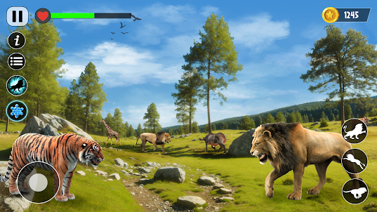 狩猎狮子：动物游戏