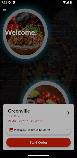 Android application Papi's Tacos screenshort