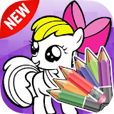 Coloring book Little Pony icon