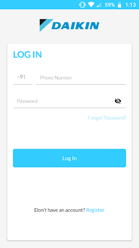 Android application Daikin AC Manager-India screenshort