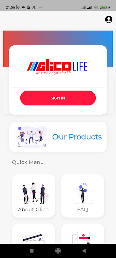 Android application GLICO LIFE screenshort