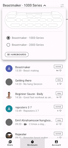 HangTime - Hangboard Training Screen 3