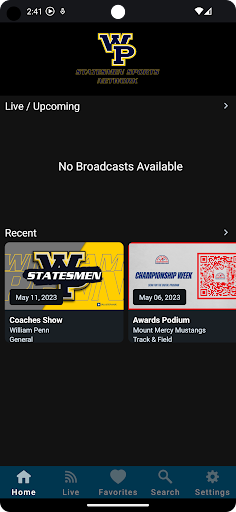 Android application Statesmen Sports Network screenshort