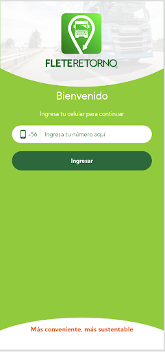 Android application FleteRetorno Transportistas screenshort