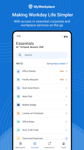 Android application JPMCMyWorkplace screenshort