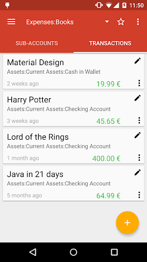 GnuCash Pocket Screen 2