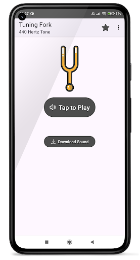 Android application Virtual Tuning Fork 440 Hertz screenshort