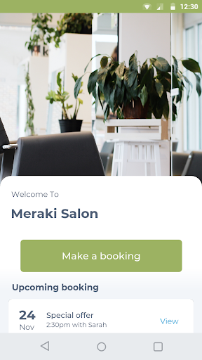 Android application Meraki Salon screenshort