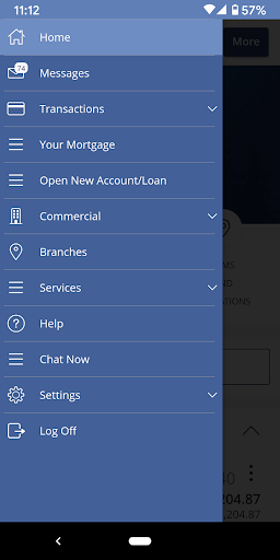 P1FCU - Mobile Banking Screen 2