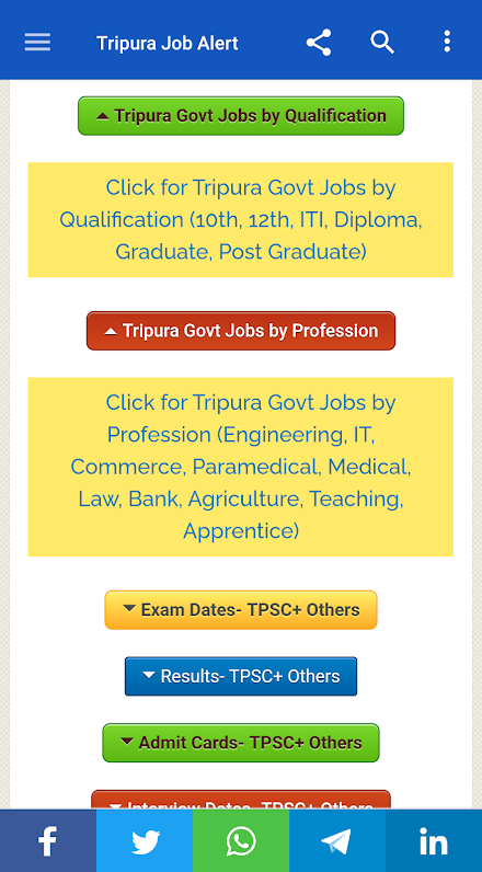 Tripura Job Alert Screen 3