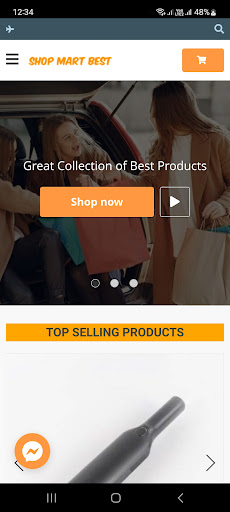 Android application ShopMartBest screenshort