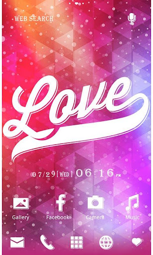 Android application Cool Theme-Galaxy of Love- screenshort