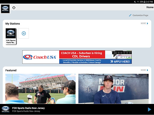 Fox Sports Radio New Jersey Screen 3