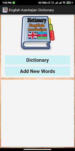 Android application English Azerbaijan Dictionary screenshort