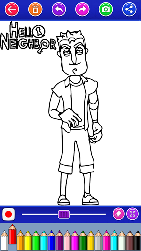 my neighbors coloring horror