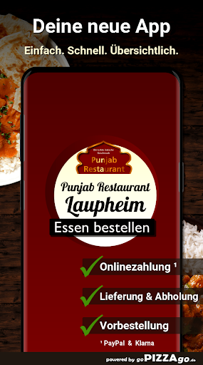 Android application Punjab Restaurant Laupheim screenshort