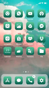 Wow Green Theme - Icon Pack