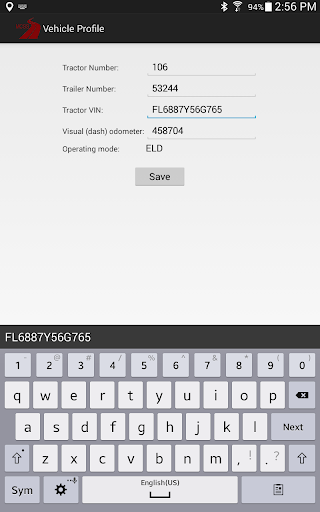 Android application MCSS HOS screenshort
