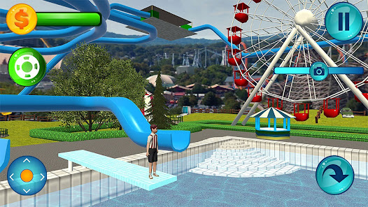 Uphill Rush Aqua Water Park Slide Racing Games  screenshots 1