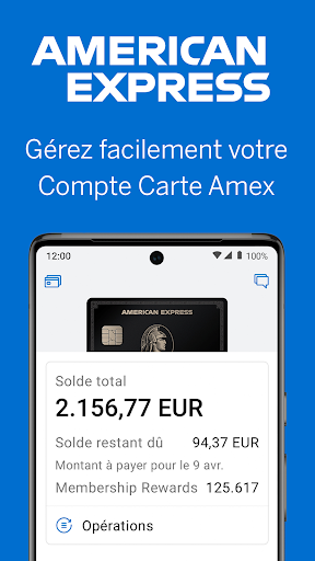 Android application Amex BELUX screenshort