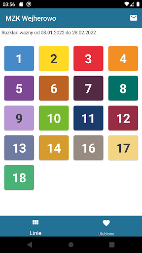 Android application Rozkład Jazdy MZK Wejherowo screenshort